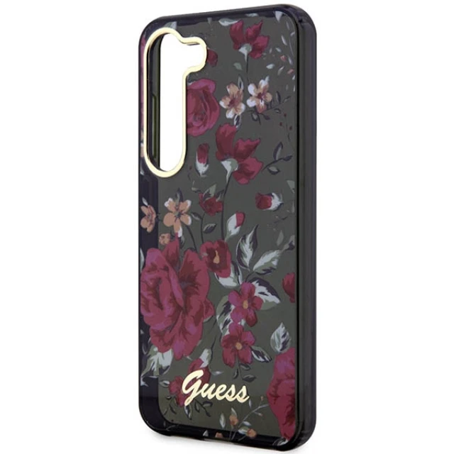 Чехол Guess Flower Collection для Samsung Galaxy S23 Plus S916 Khaki (GUHCS23MHCFWSA)