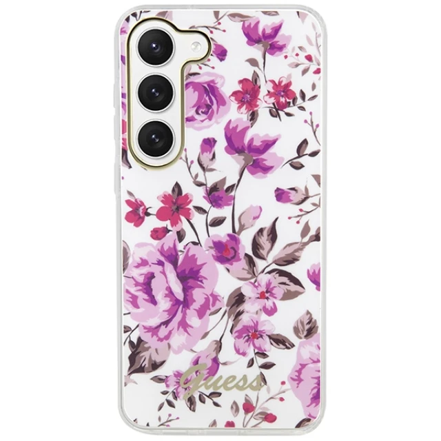 Чохол Guess Flower Collection для Samsung Galaxy S23 S911 White (GUHCS23SHCFWST)