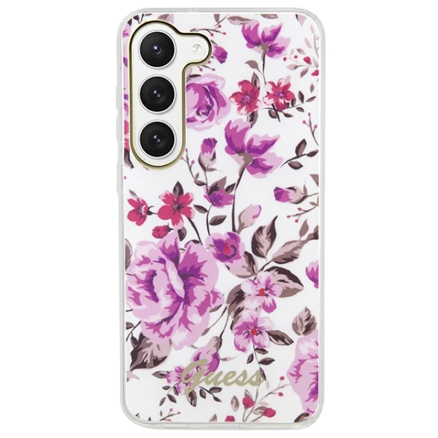 Чохол Guess Flower Collection для Samsung Galaxy S23 Plus S916 White (GUHCS23MHCFWST)