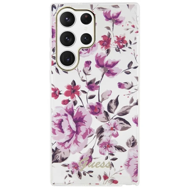Чохол Guess Flower Collection для Samsung Galaxy S23 Ultra S918 White (GUHCS23LHCFWST)