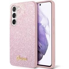Чохол Guess Glitter Script для Samsung Galaxy S23 Plus Pink (GUHCS23MHGGSHP)