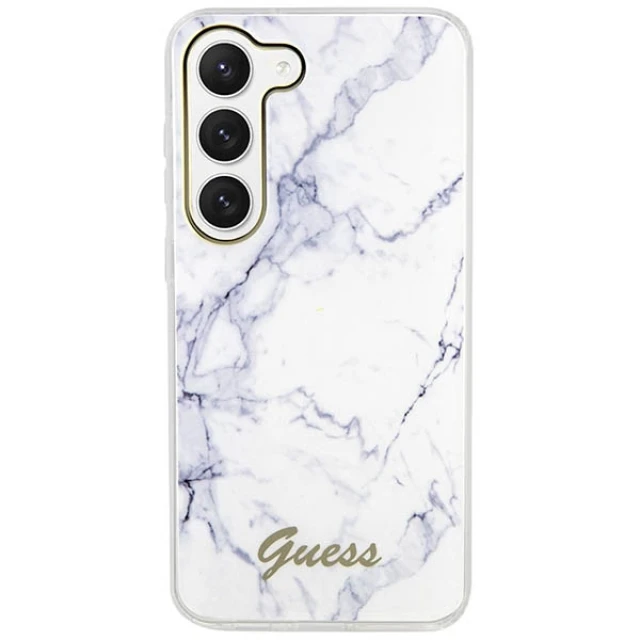 Чохол Guess Marble для Samsung Galaxy S23 S911 White (GUHCS23SPCUMAH)