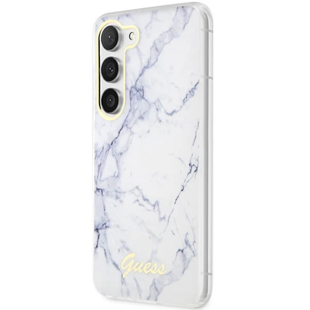 Чехол Guess Marble для Samsung Galaxy S23 Plus S916 White (GUHCS23MPCUMAH)