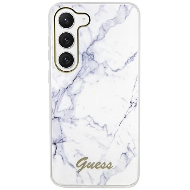 Чехол Guess Marble для Samsung Galaxy S23 Plus S916 White (GUHCS23MPCUMAH)