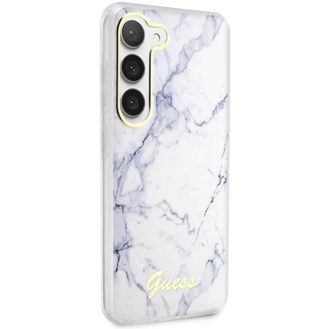 Чехол Guess Marble для Samsung Galaxy S23 Plus S916 White (GUHCS23MPCUMAH)