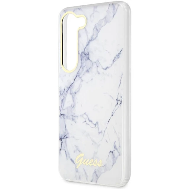 Чехол Guess Marble для Samsung Galaxy S23 Plus S916 White (GUHCS23MPCUMAH)