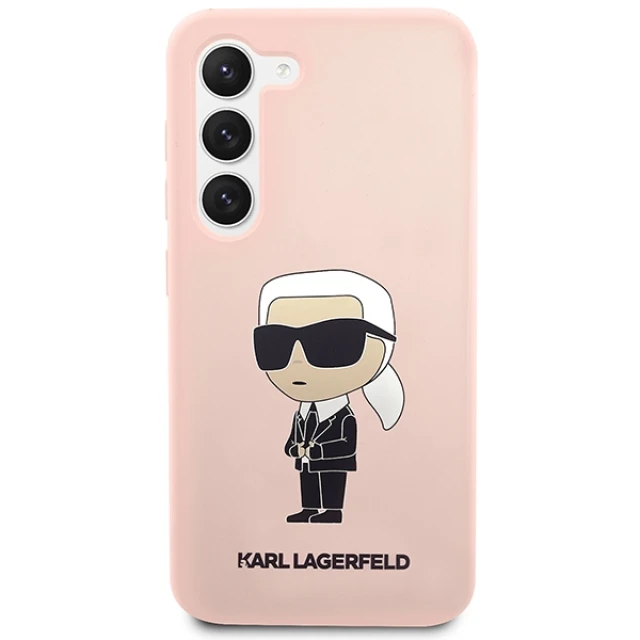 Чохол Karl Lagerfeld Silicone Ikonik для Samsung Galaxy S23 S911 Pink (KLHCS23SSNIKBCP)