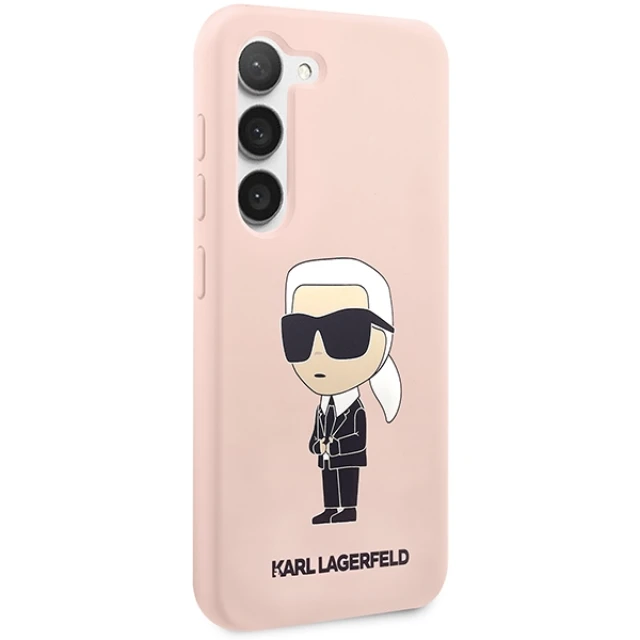 Чохол Karl Lagerfeld Silicone Ikonik для Samsung Galaxy S23 S911 Pink (KLHCS23SSNIKBCP)