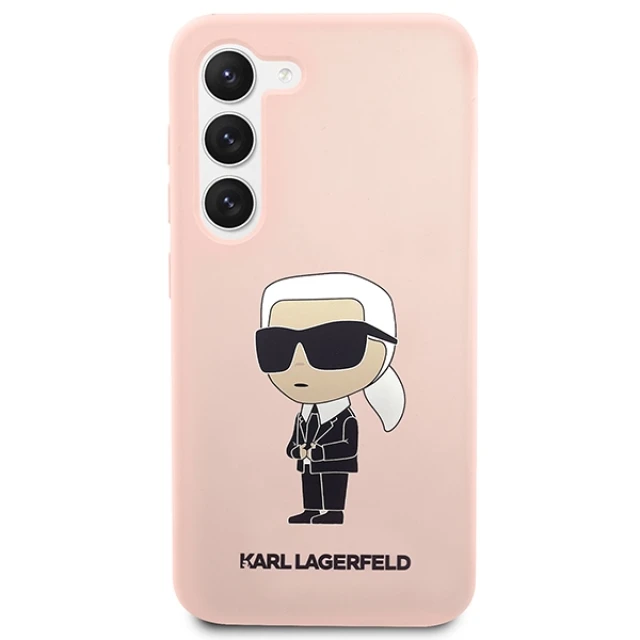 Чохол Karl Lagerfeld Silicone Ikonik для Samsung Galaxy S23 Plus S916 Pink (KLHCS23MSNIKBCP)
