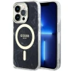 Чохол Guess Marble для iPhone 14 Pro Black with MagSafe (GUHMP14LPCUMAK)