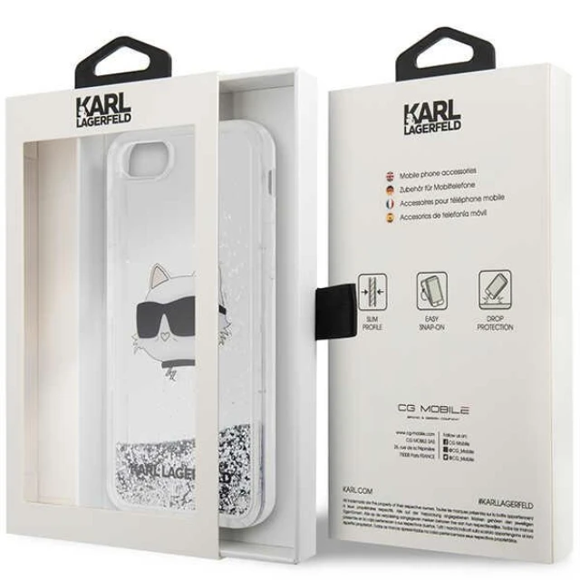 Чохол Karl Lagerfeld Glitter Choupette Head для iPhone 7 | 8 | SE 2022/2020 Silver (KLHCI8LNCHCS)