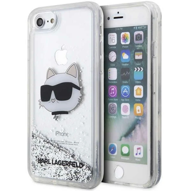 Чохол Karl Lagerfeld Glitter Choupette Head для iPhone 7 | 8 | SE 2022/2020 Silver (KLHCI8LNCHCS)