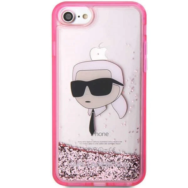 Чохол Karl Lagerfeld Glitter Karl Head для iPhone 7 | 8 | SE 2022/2020 Pink (KLHCI8LNKHCP)