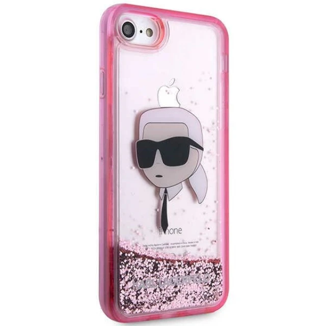 Чохол Karl Lagerfeld Glitter Karl Head для iPhone 7 | 8 | SE 2022/2020 Pink (KLHCI8LNKHCP)