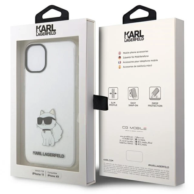 Чохол Karl Lagerfeld Ikonik Choupette для iPhone 11 | XR Transparent (KLHCN61HNCHTCT)