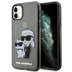 Чохол Karl Lagerfeld Gliter Karl & Choupette для iPhone 11 | XR Black (KLHCN61HNKCTGK)