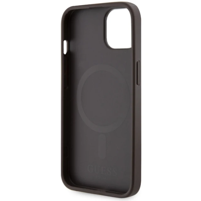 Чехол Guess 4G Printed Stripes для iPhone 14 | 13 Brown with MagSafe (GUHMP14SP4RPSW)