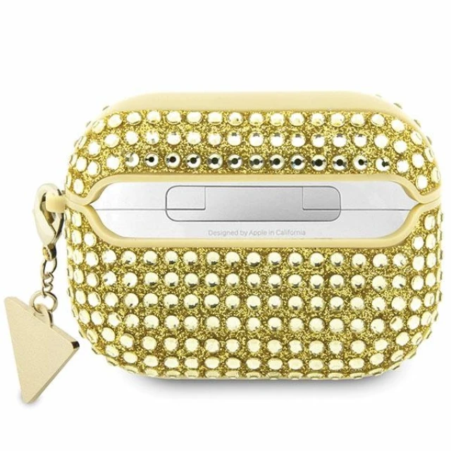 Чохол Guess Rhinestone Triangle Charm для AirPods Pro 2 Gold (GUAP2HDGTPD)
