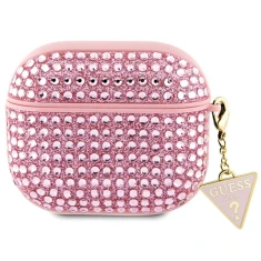 Чохол Guess Rhinestone Triangle Charm для AirPods 3 Pink (GUA3HDGTPP)