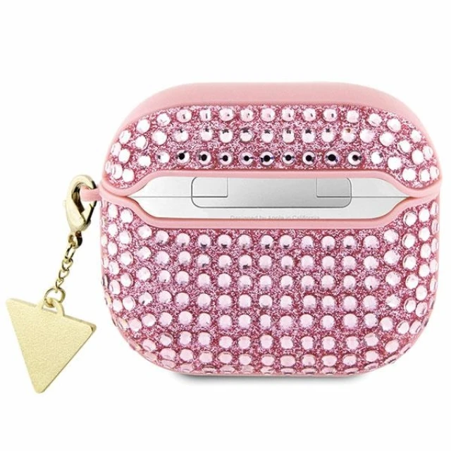 Чохол Guess Rhinestone Triangle Charm для AirPods 3 Pink (GUA3HDGTPP)