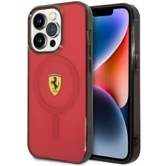 Чохол Ferrari Translucent для iPhone 14 Pro Red with MagSafe (FEHMP14LURKR)