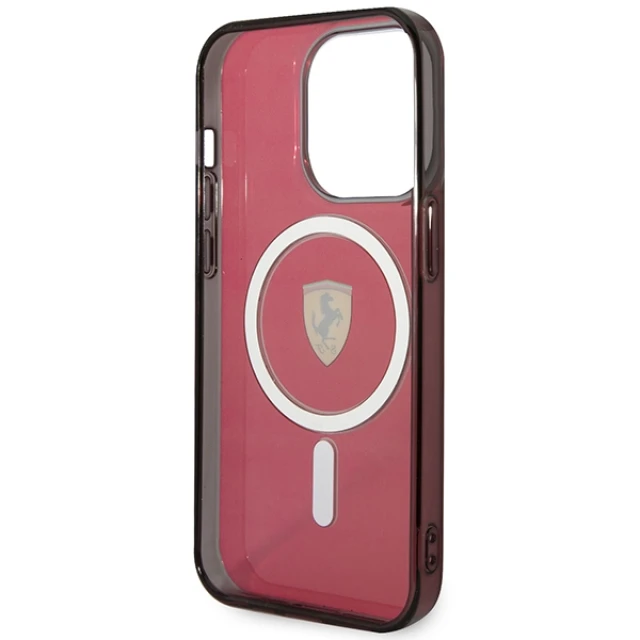 Чохол Ferrari Translucent для iPhone 14 Pro Red with MagSafe (FEHMP14LURKR)