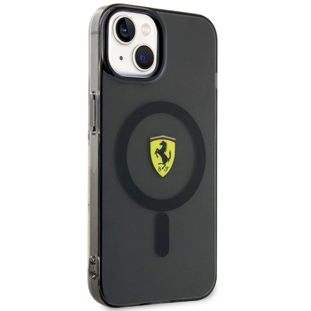 Чохол Ferrari Translucent для iPhone 14 | 13 Black with MagSafe (FEHMP14SURKK)