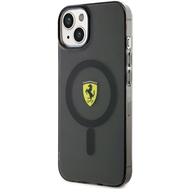 Чехол Ferrari Translucent для iPhone 14 Plus Black with MagSafe (FEHMP14MURKK)