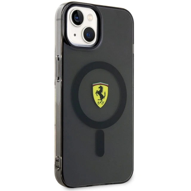 Чехол Ferrari Translucent для iPhone 14 Plus Black with MagSafe (FEHMP14MURKK)