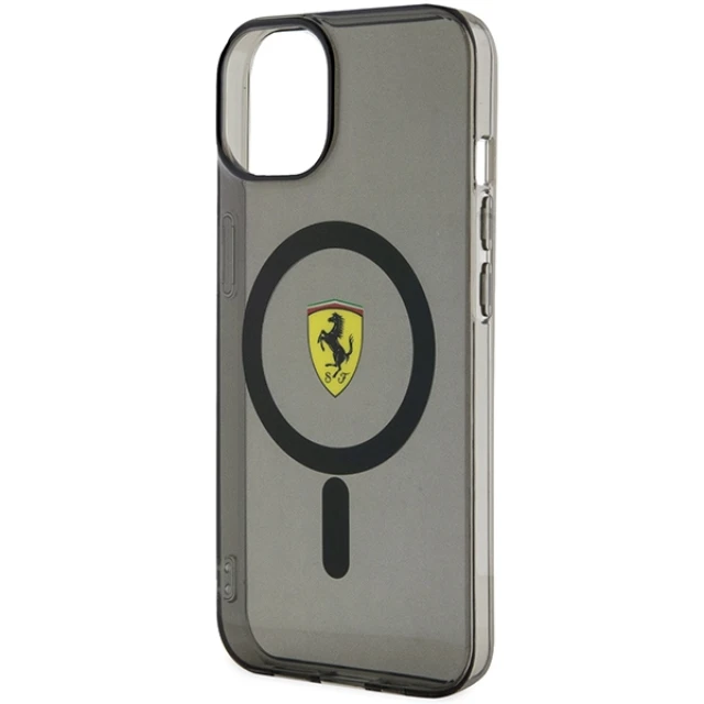 Чехол Ferrari Translucent для iPhone 14 Plus Black with MagSafe (FEHMP14MURKK)