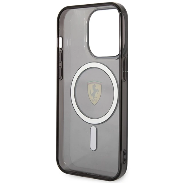 Чохол Ferrari Translucent для iPhone 14 Pro Black with MagSafe (FEHMP14LURKK)