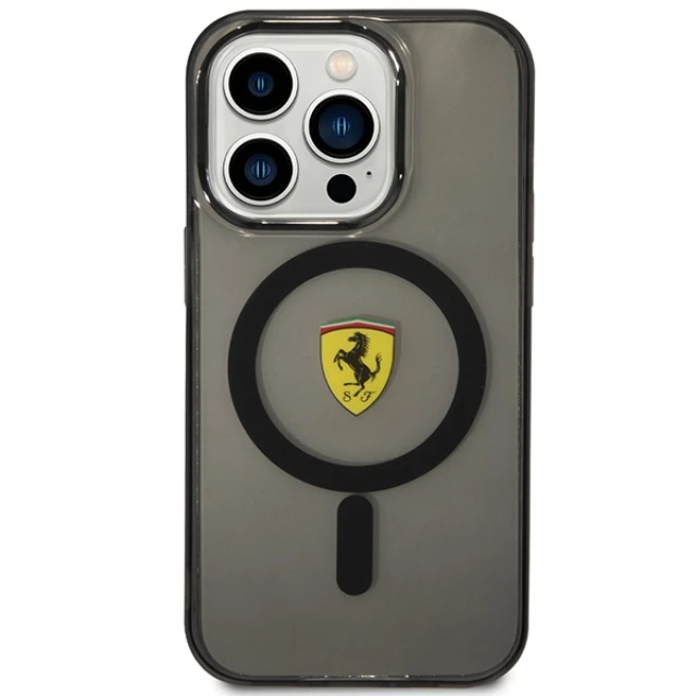 Чехол Ferrari Translucent для iPhone 14 Pro Max Black with MagSafe (FEHMP14XURKK)