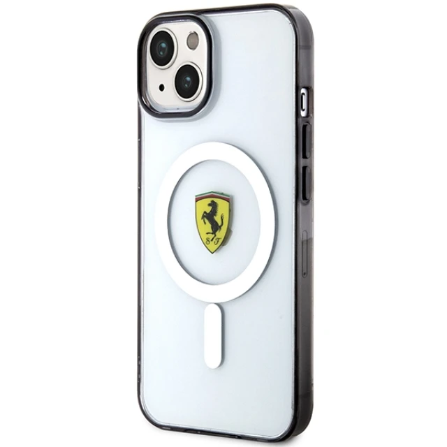 Чохол Ferrari Outline для iPhone 14 | 13 Transparent with MagSafe (FEHMP14SURKT)