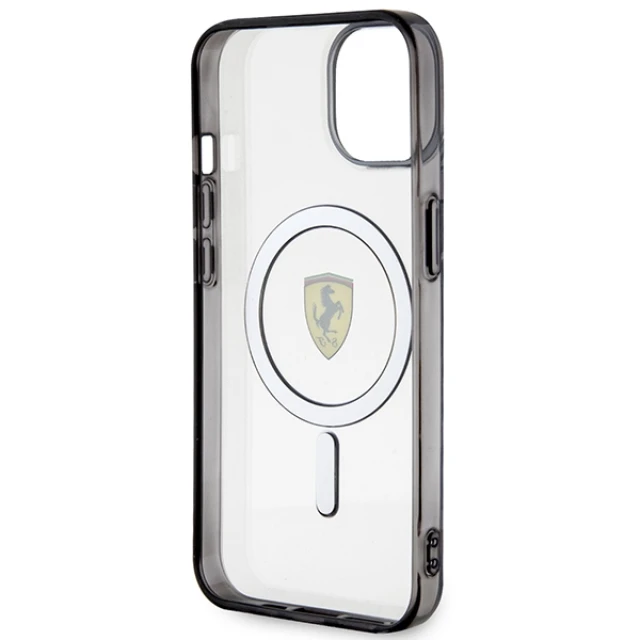 Чохол Ferrari Outline для iPhone 14 | 13 Transparent with MagSafe (FEHMP14SURKT)