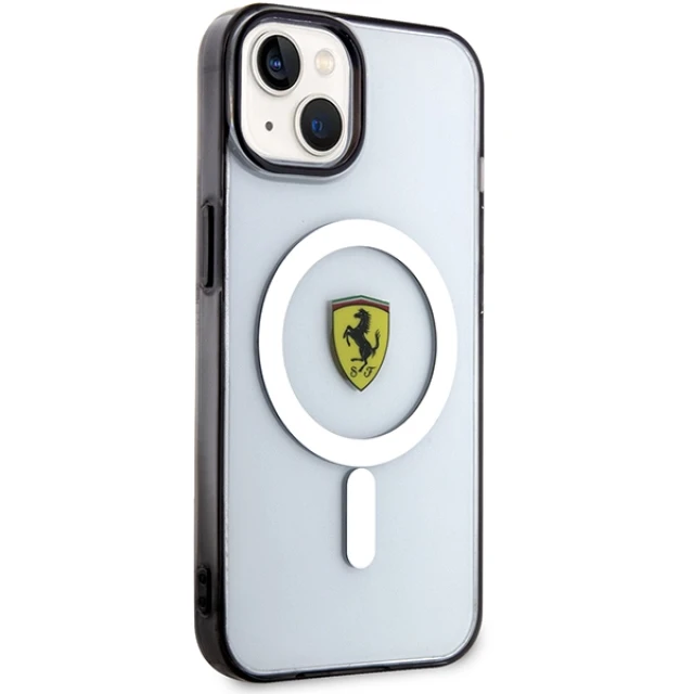 Чохол Ferrari Outline для iPhone 14 Plus Transparent with MagSafe (FEHMP14MURKT)