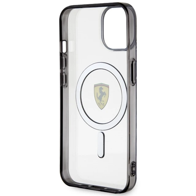 Чохол Ferrari Outline для iPhone 14 Plus Transparent with MagSafe (FEHMP14MURKT)