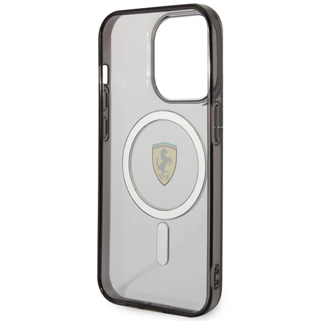 Чохол Ferrari Outline для iPhone 14 Pro Transparent with MagSafe (FEHMP14LURKT)