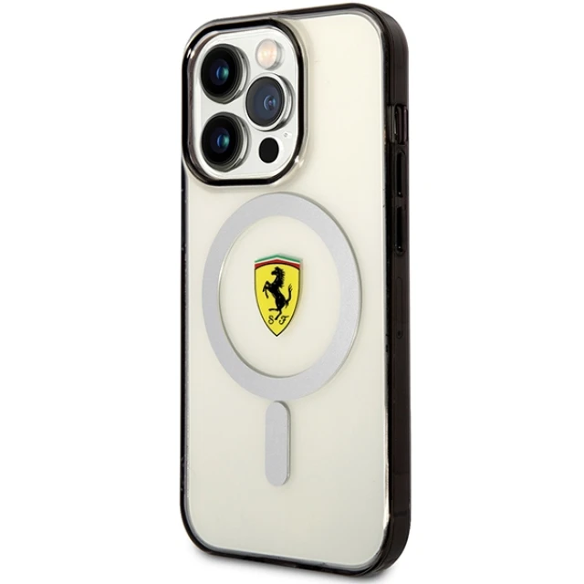 Чохол Ferrari Outline для iPhone 14 Pro Max Transparent with MagSafe (FEHMP14XURKT)