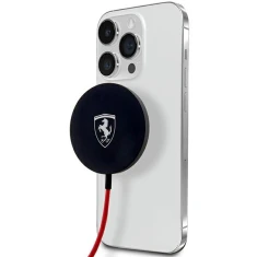 Бездротовий зарядний пристрій Ferrari 15W Black with MagSafe (FECBMSMENK)