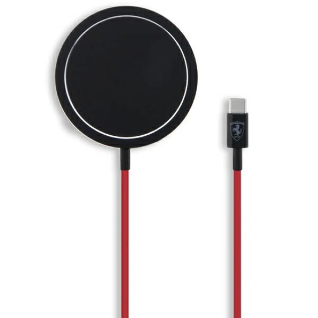 Бездротовий зарядний пристрій Ferrari 15W Black with MagSafe (FECBMSMENK)