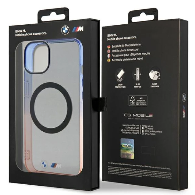 Чохол BMW Gradient Bumper для iPhone 14 | 13 Grey with MagSafe (BMHMP14SHTGE)