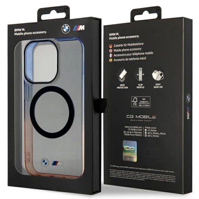 Чохол BMW Gradient Bumper для iPhone 14 Pro Grey with MagSafe (BMHMP14LHTGE)