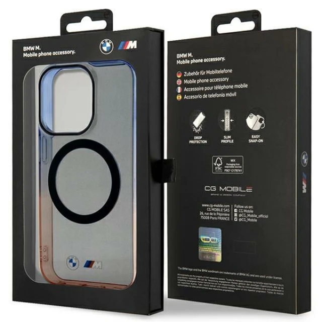 Чохол BMW Gradient Bumper для iPhone 14 Pro Max Grey with MagSafe (BMHMP14XHTGE)