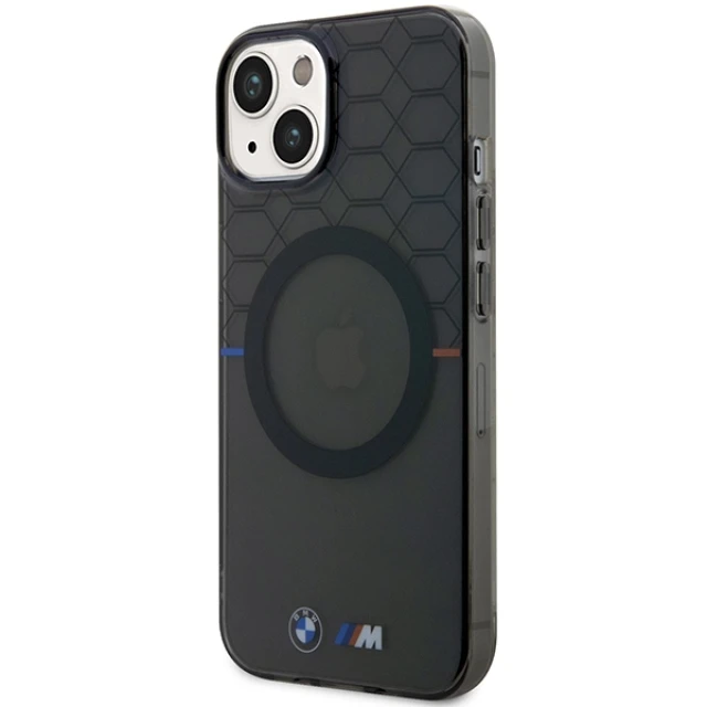 Чохол BMW Pattern для iPhone 14 | 13 Grey with MagSafe (BMHMP14SHGPK)