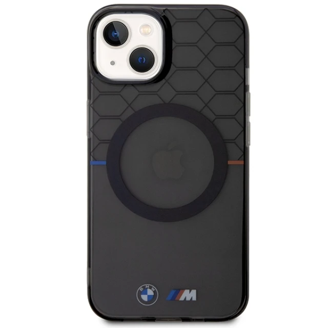Чохол BMW Pattern для iPhone 14 | 13 Grey with MagSafe (BMHMP14SHGPK)
