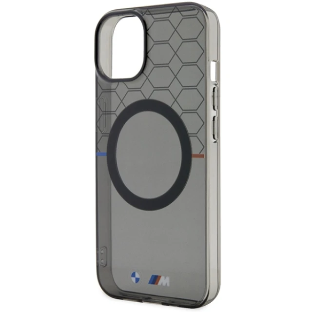 Чохол BMW Pattern для iPhone 14 | 13 Grey with MagSafe (BMHMP14SHGPK)