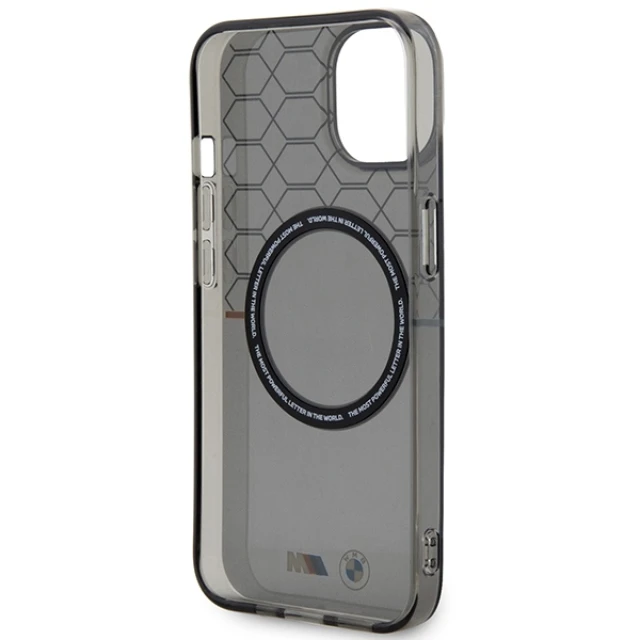Чохол BMW Pattern для iPhone 14 | 13 Grey with MagSafe (BMHMP14SHGPK)