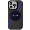 Чохол BMW Tricolor Stripes для iPhone 14 Pro Grey with MagSafe (BMHMP14LHDTK)