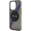Чохол BMW Tricolor Stripes для iPhone 14 Pro Grey with MagSafe (BMHMP14LHDTK)