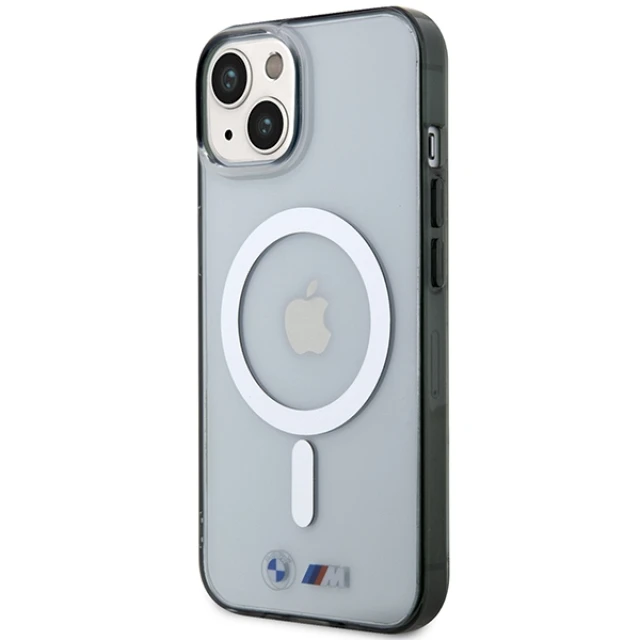 Чохол BMW Silver Ring для iPhone 14 | 13 Transparent with MagSafe (BMHMP14SHCRS)